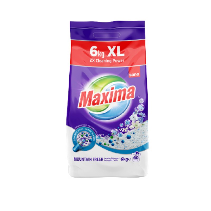 Detergent pudră Maxima Mountain Fresh, 6 kg